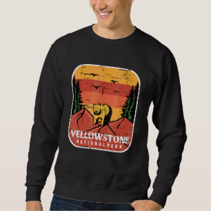 Yellowstone National Park Souvenir Grizzly Bear Wy Sweatshirt