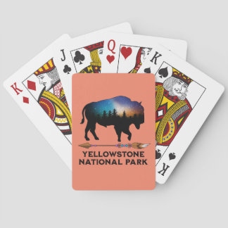 YELLOWSTONE NATIONAL PARK STARRY NIGHT BISON PLAYING CARDS