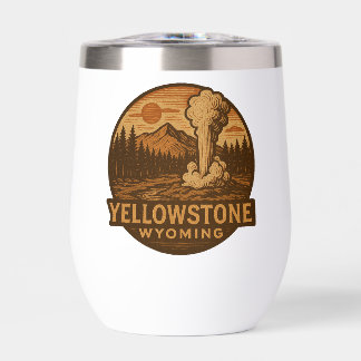 Yellowstone National Park Stemless Wine Tumbler 