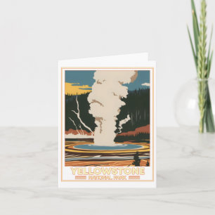 Yellowstone National Park Sticker  Card