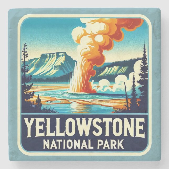 Yellowstone National Park Stone Coaster (Front)