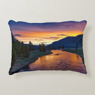 Yellowstone National Park Sunset Decorative Cushion