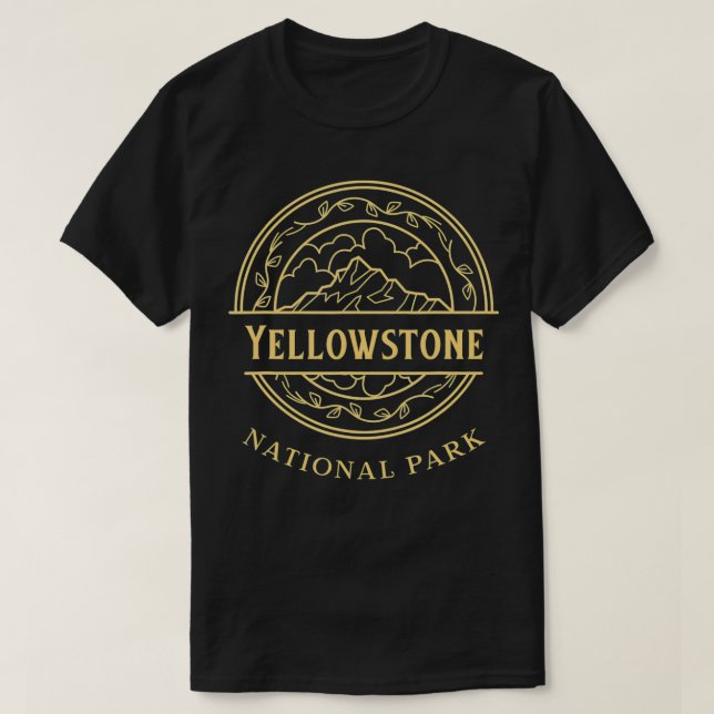Yellowstone National Park T Hiking & Camping  T-Shirt (Design Front)