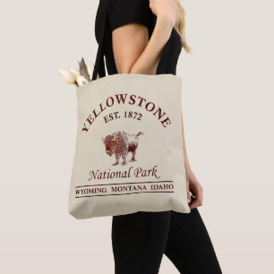 Yellowstone national park tote bag