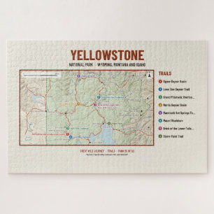 Yellowstone National Park Trail Map Puzzle