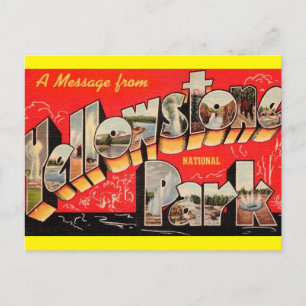 Yellowstone National Park  Travel Postcard