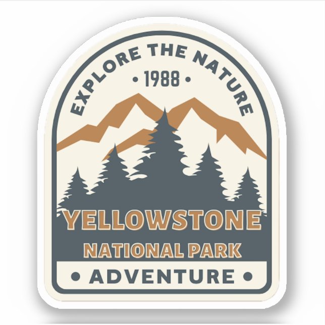 Yellowstone National Park Travel Sticker (Front)