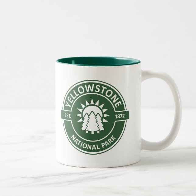 Yellowstone National Park Two-Tone Coffee Mug (Right)