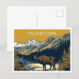 Yellowstone National Park United States Travel Postcard