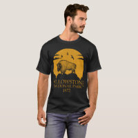 Yellowstone National Park Usa Vintage Retro Bison