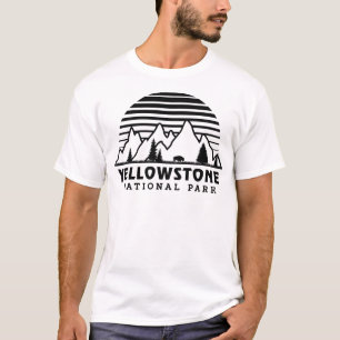 Yellowstone National Park Vacation Mountains Bison T-Shirt