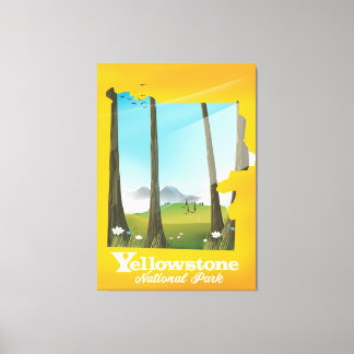 Yellowstone National Park vacation poster. Canvas Print