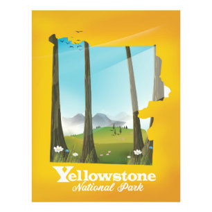 Yellowstone National Park vacation poster. Photo Print