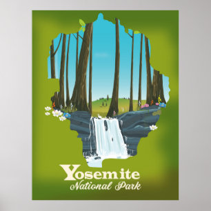 Yellowstone National Park vacation poster. Poster