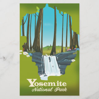Yellowstone National Park vacation poster. Stationery