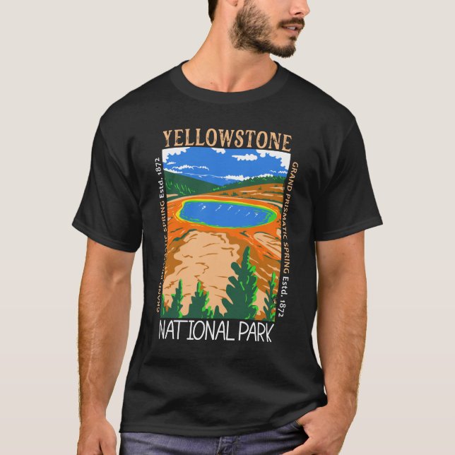 Yellowstone National Park Vintage Distressed T-Shirt (Front)