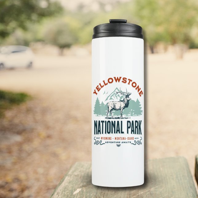 Yellowstone National Park Vintage Landscape Thermal Tumbler (Creator Uploaded)