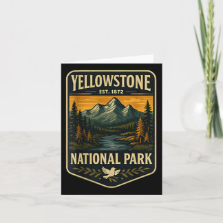 Yellowstone National Park Vintage Patch Emblem Hik Card