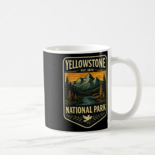 Yellowstone National Park Vintage Patch Emblem Hik Coffee Mug
