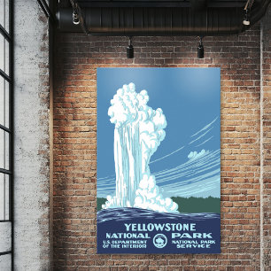Yellowstone National Park Vintage Poster