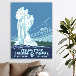 Yellowstone National Park Vintage Poster