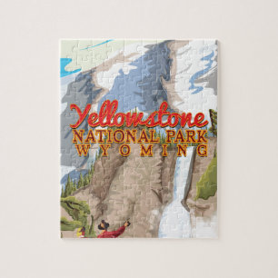 Yellowstone National Park Vintage Poster Jigsaw Puzzle