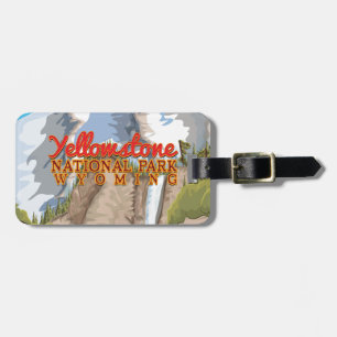 Yellowstone National Park Vintage Poster Luggage Tag