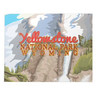 Yellowstone National Park Vintage Poster Notepad