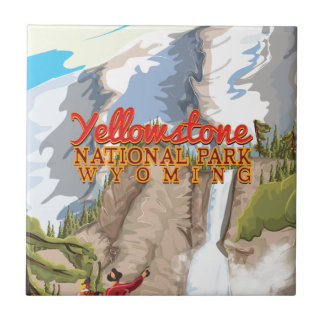 Yellowstone National Park Vintage Poster Tile
