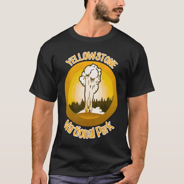 Yellowstone National Park Vintage Retro Souvenir T-Shirt (Front)