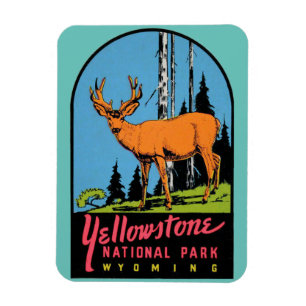 Yellowstone National Park Vintage Travel Flexible  Magnet