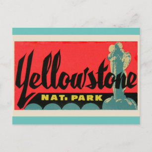 YELLOWSTONE National Park vintage travel Postcard