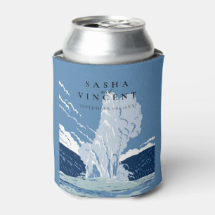 Yellowstone National Park Wedding Retro Can Cooler