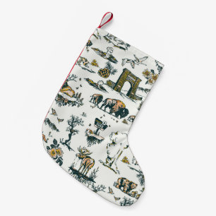 Yellowstone National Park Wildlife Pattern Small Christmas Stocking