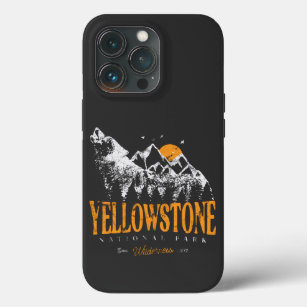 Yellowstone National Park Wolf Mountains Vintage  Case-Mate iPhone Case