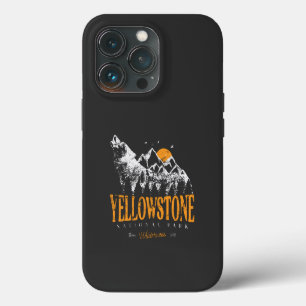 Yellowstone National Park Wolf Mountains Vintage iPhone 13 Pro Case