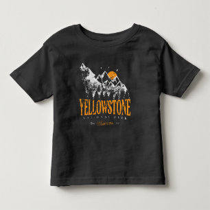 Yellowstone National Park Wolf Mountains Vintage  Toddler T-Shirt