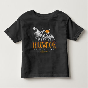 Yellowstone National Park Wolf Mountains Vintage  Toddler T-Shirt