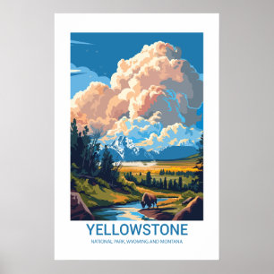 Yellowstone National Park Wyoming and Montana Poster