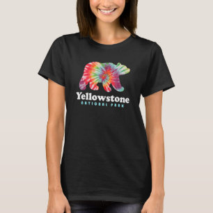 Yellowstone National Park Wyoming Bear Tie Dye Men T-Shirt