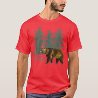Yellowstone National Park Wyoming Bear Trees Souve T-Shirt