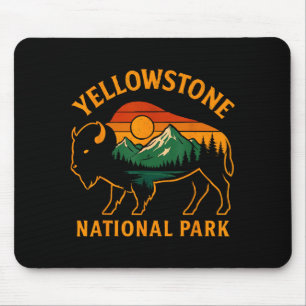 Yellowstone National Park Wyoming Buffalo Bison Su Mouse Mat