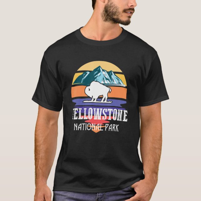 Yellowstone National Park Wyoming Buffalo Souvenir T-Shirt (Front)