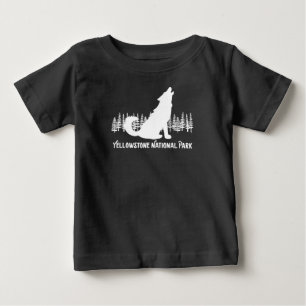 Yellowstone National Park Wyoming Howling Wolf Baby T-Shirt