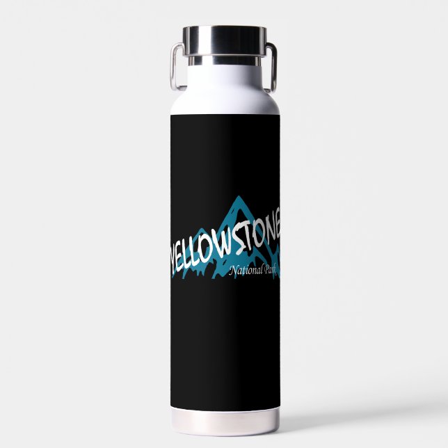 Yellowstone National Park Wyoming Montana Mountain Water Bottle (Front)