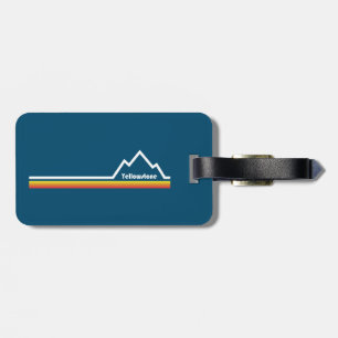 Yellowstone National Park Wyoming Montana Stripe Luggage Tag