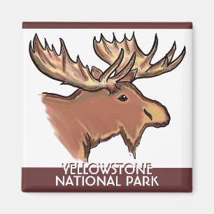 Yellowstone National Park Wyoming moose magnet