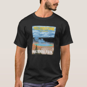 Yellowstone National Park Wyoming Poster Design T-Shirt