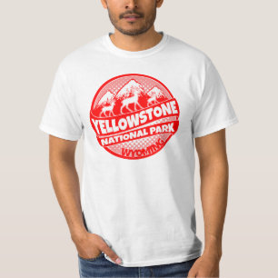 Yellowstone National Park Wyoming red logo T-Shirt