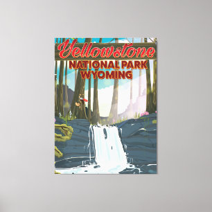 Yellowstone National Park, Wyoming travel poster Canvas Print